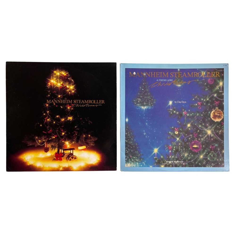Mannheim Steamroller Christmas & Fresh Aire Christmas Vinyl Record Lot 2 LP